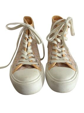 American Eagle Outfitters Peach Swirl High-Top Platform Sneakers